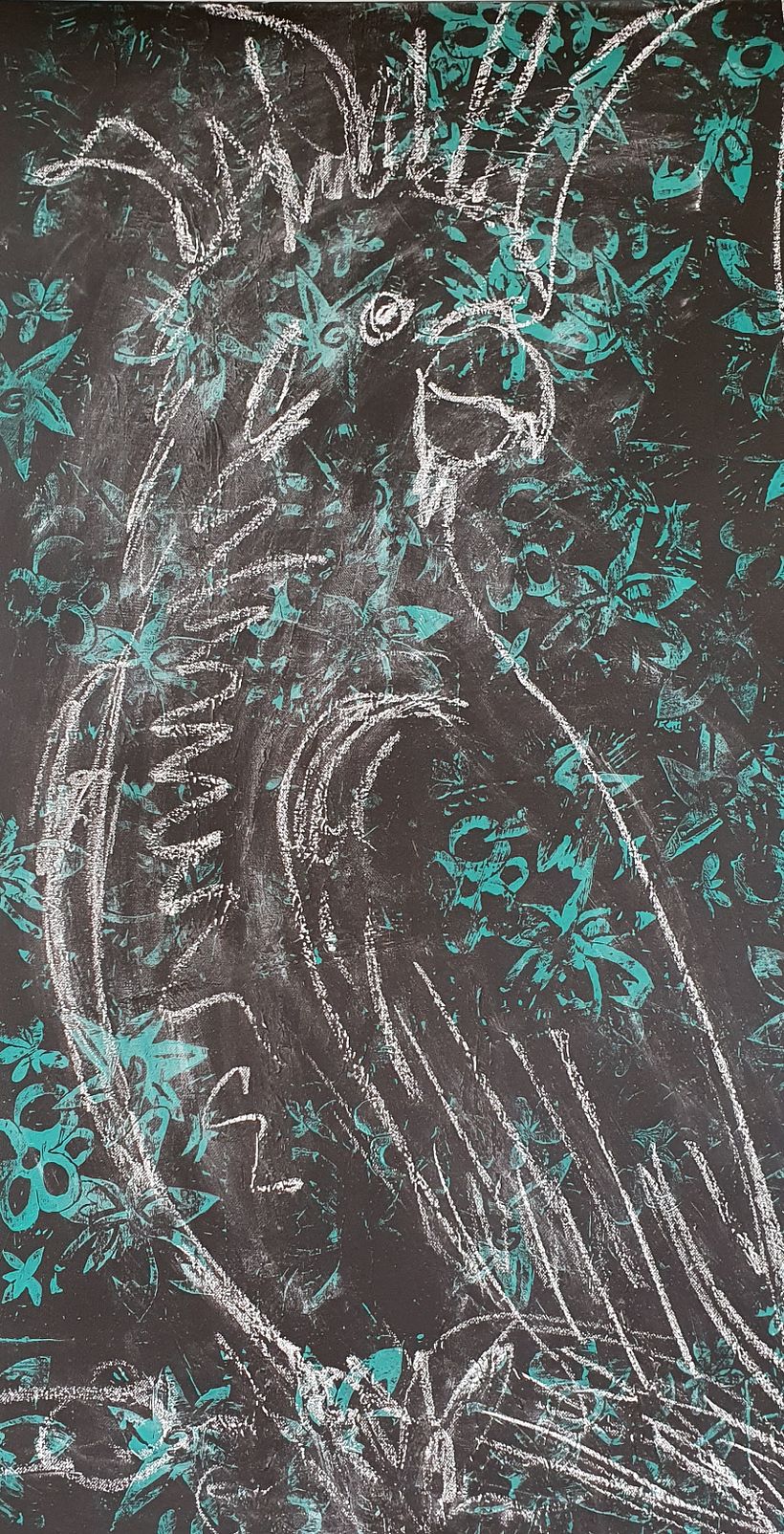 Initial chalk sketch