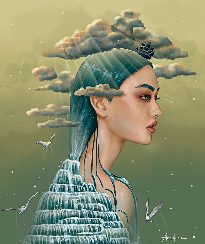 Aqua by @azzularu_ilustracion