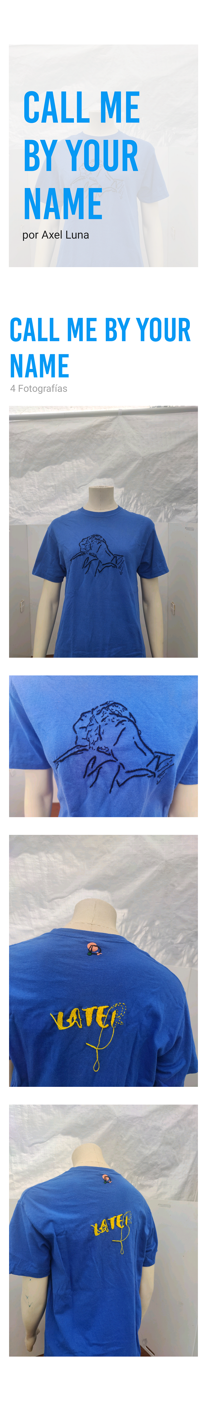 Playera Call me by your name 1