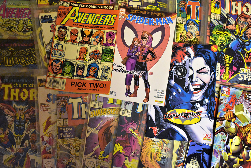 Ejemplares de cómics. 