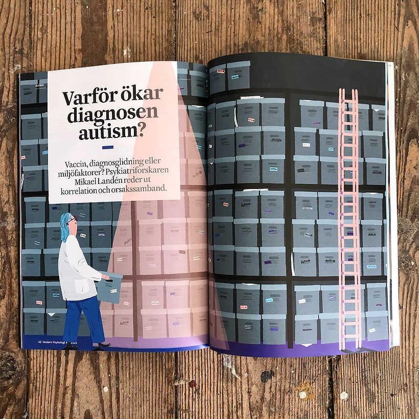 Editorial illustrations: Modern Psykologi 0