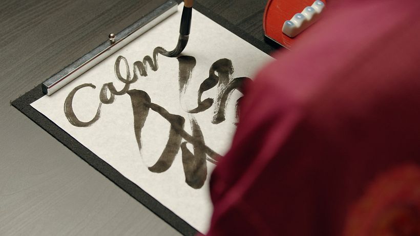 Pour the gentle energy of meditation onto the paper.