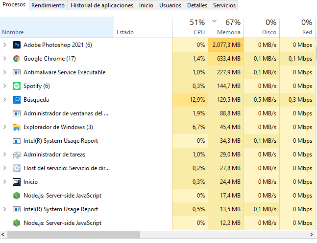 PROBLEMA PHOTOSHOP ME CONSUME MUCHA MEMORIA RAM 2
