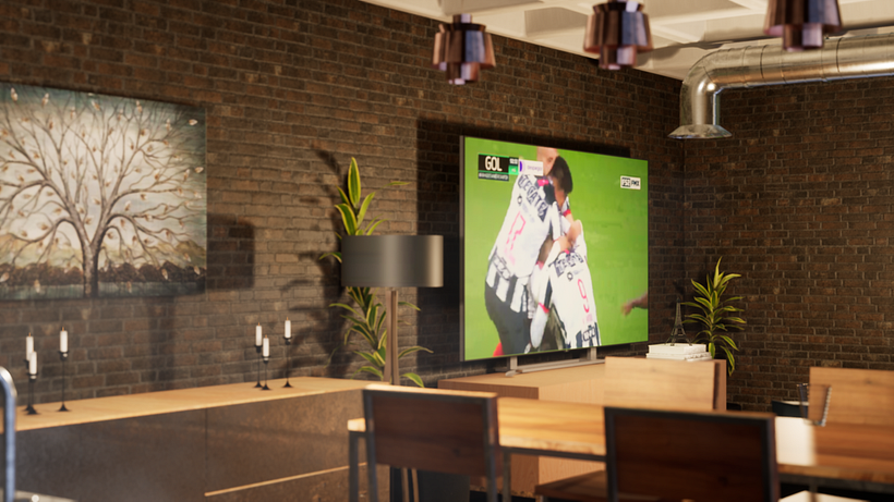 Vista del partido de Futbol