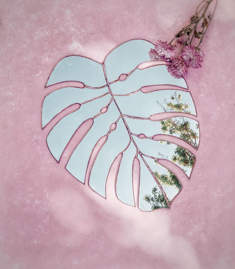 Espejo Monstera Cobre 1