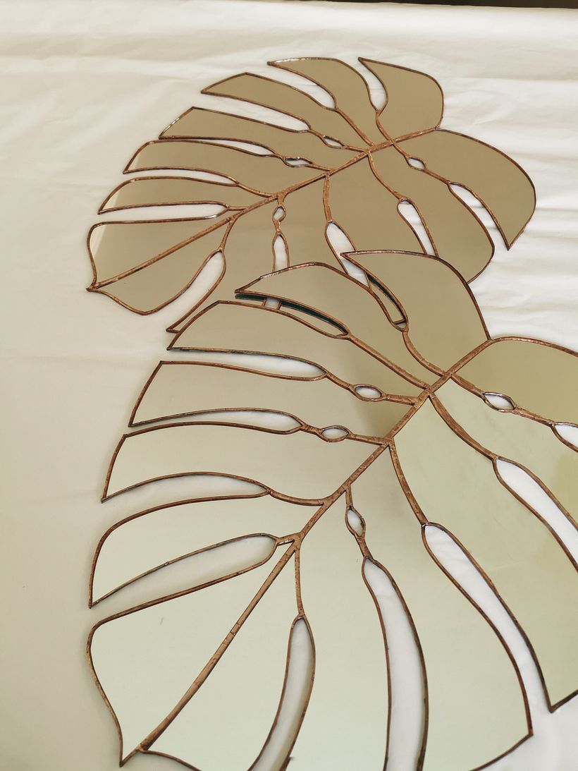 Espejo Monstera Cobre 3