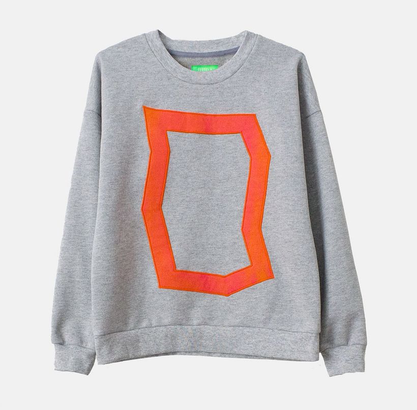 Example of one of Festela’s printed sweatshirts.