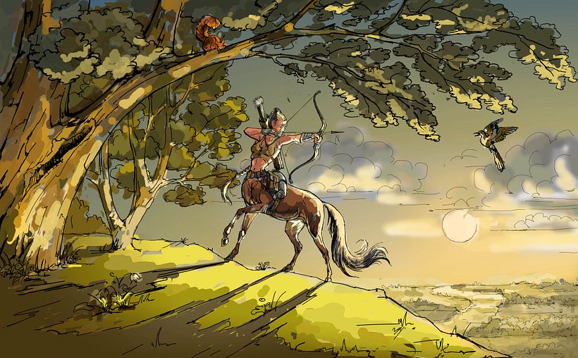 So, the cleaned sketch. A new Photoshop and Wacomboard with display meanwhile. 