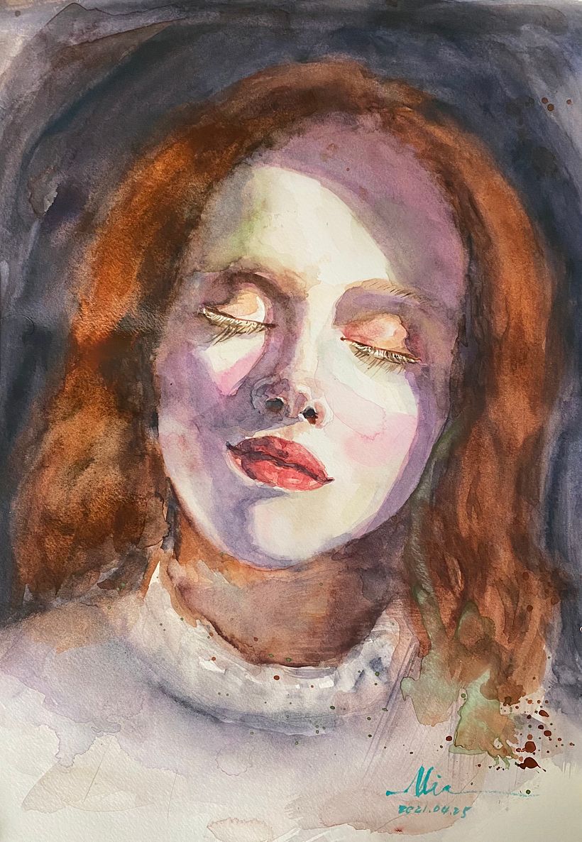 portrait practice  - Pintura a la acuarela