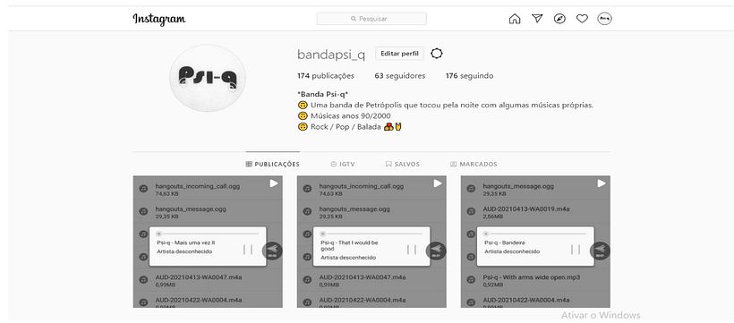 Meu projeto do curso: instagram @bandapsi_q 0