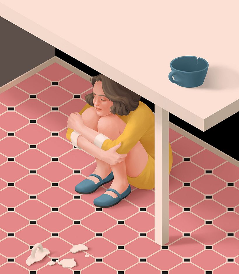 Una de las ilustraciones para las cubiertas de los libros de Annie Ernaux.