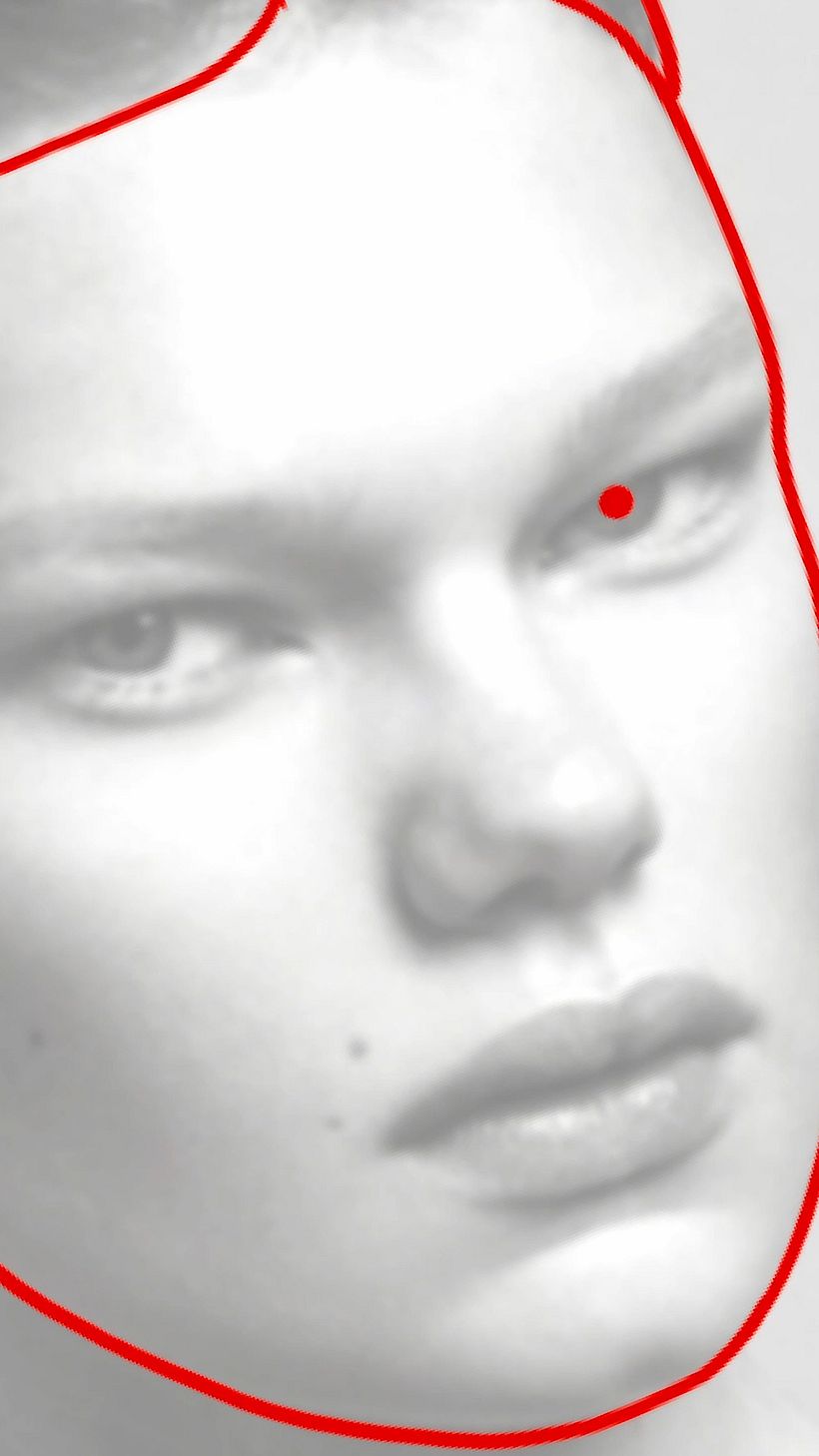 She creates the first outlines of her designs in Procreate, so she can create stencils.