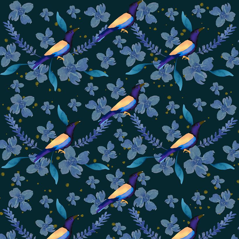 Meu projeto do curso: Criação de patterns em aquarela 0