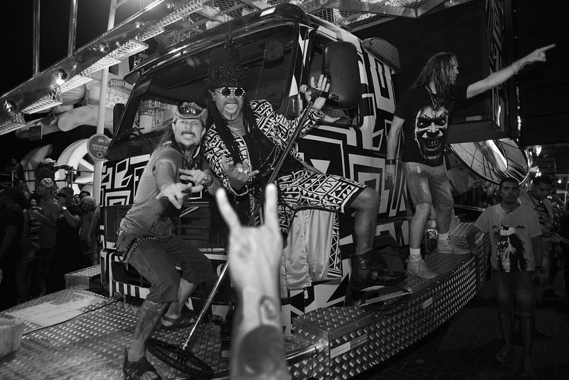 With Sepultura at the Salvador Carnival.