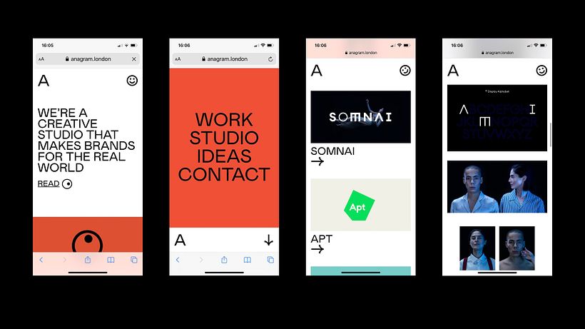 Website redesign for London based branding agency Anagram 2
