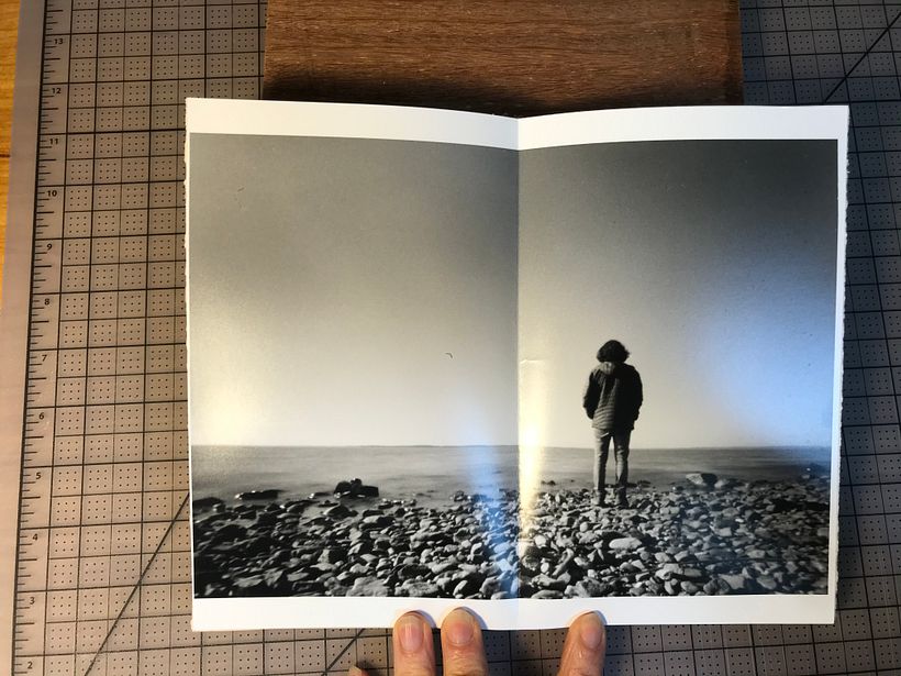 An inside page: silver gelatin print (pinhole phottograph)