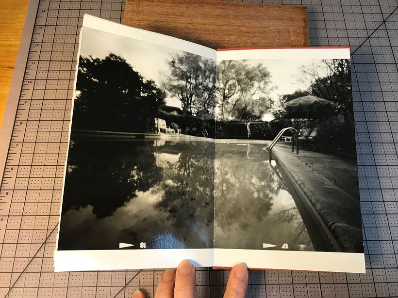 An inside page: silver gelatin print (pinhole photograph)