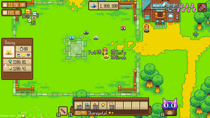 Videojuego Alchemic Cutie creado con Tiled.
