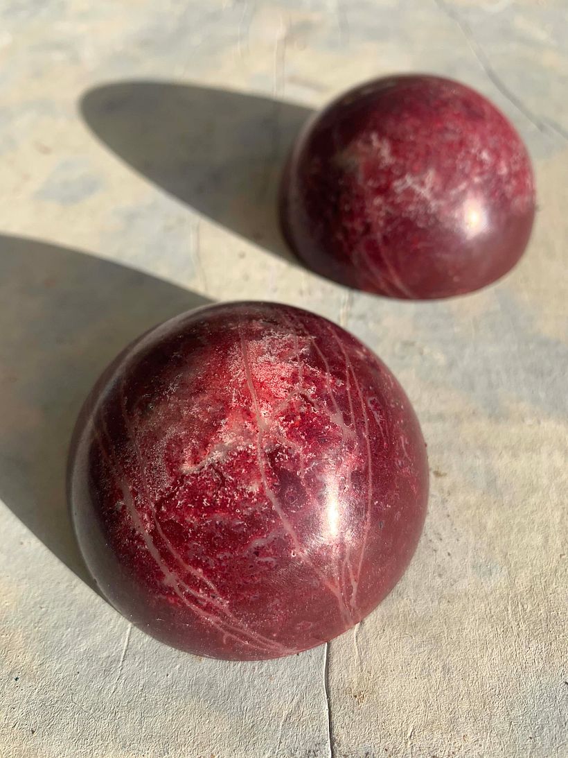 Hand painted marble domes