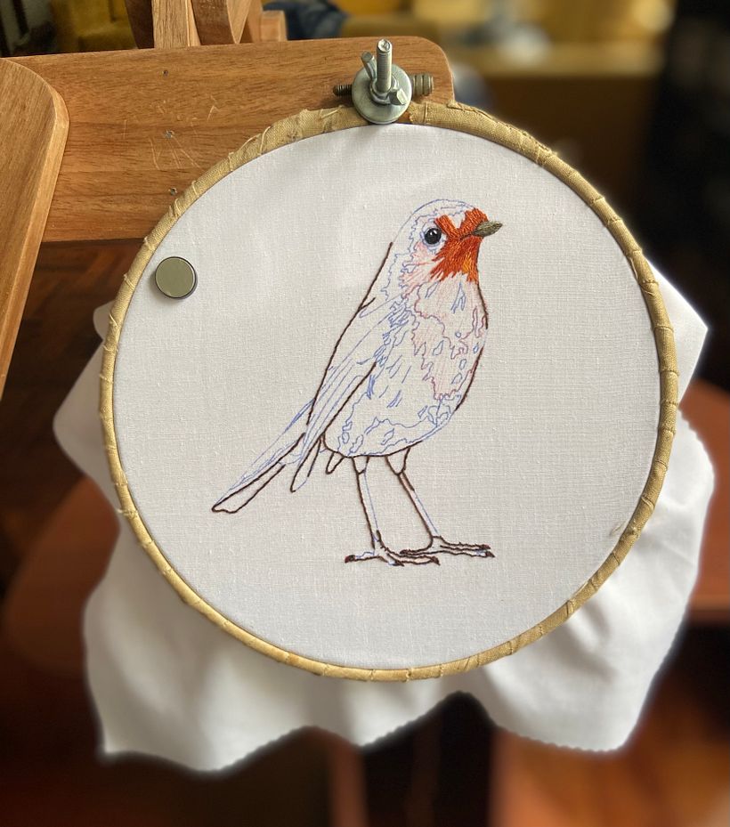 Mi Proyecto del curso: Pintar con hilo: técnicas de ilustración textil 4