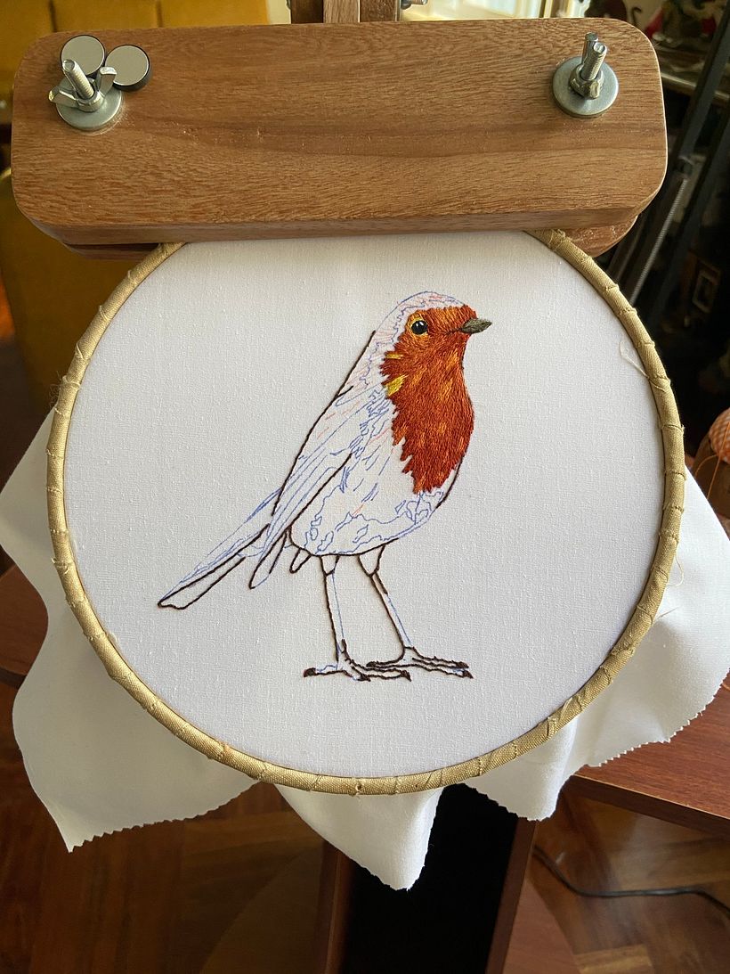 Mi Proyecto del curso: Pintar con hilo: técnicas de ilustración textil 6