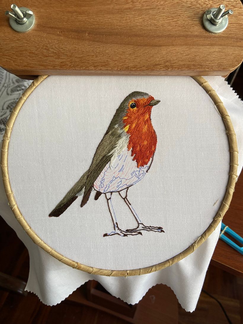 Mi Proyecto del curso: Pintar con hilo: técnicas de ilustración textil 7
