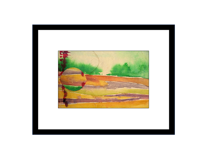 Mi dibujo de paisaje en collage - III