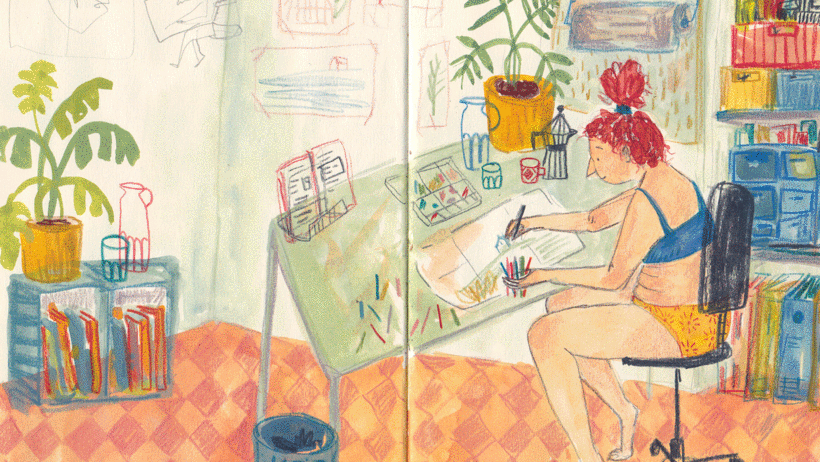 Illustrator Sarah van Dongen uses fun methods to develop her idea