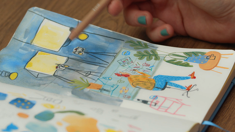 Draw using a variety of materials and fill up your sketchbook pages as you practice