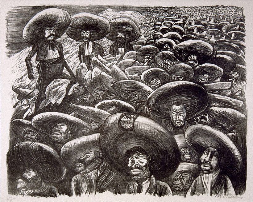 Zapatistas (1935) by José Clemente Orozco. Inter-American Development Bank.