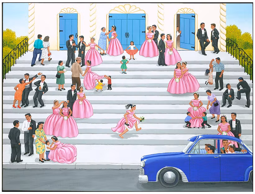 Quinceañera (2001), by Carmen Lomas Garza. National Museum of Mexican Art.