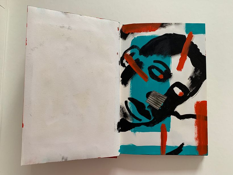 Sketchbook mixed media experimentation 3