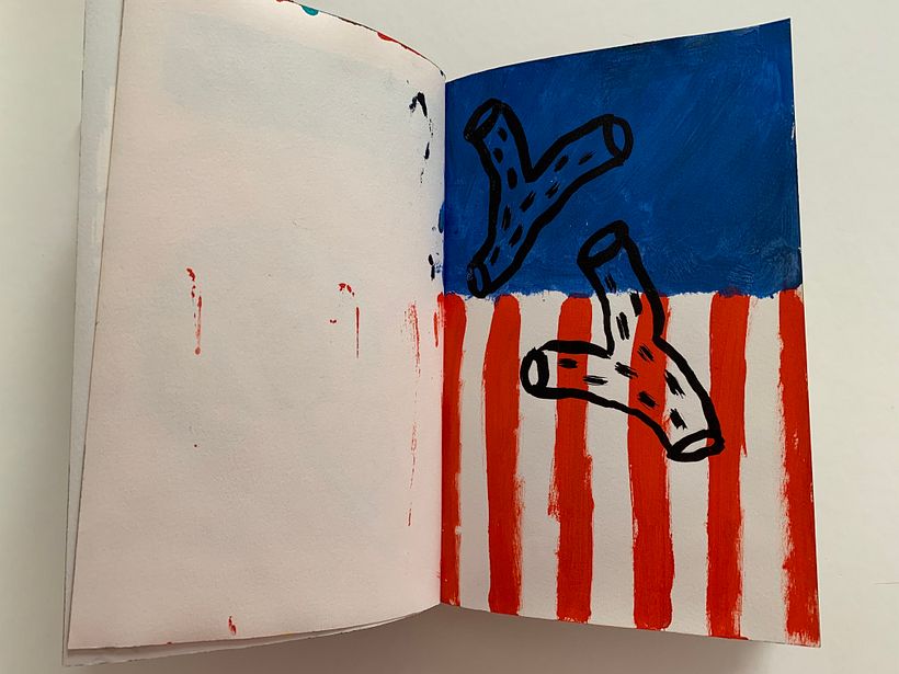 Sketchbook mixed media experimentation 9