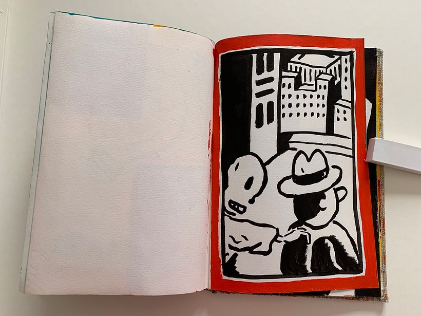 Sketchbook mixed media experimentation 14