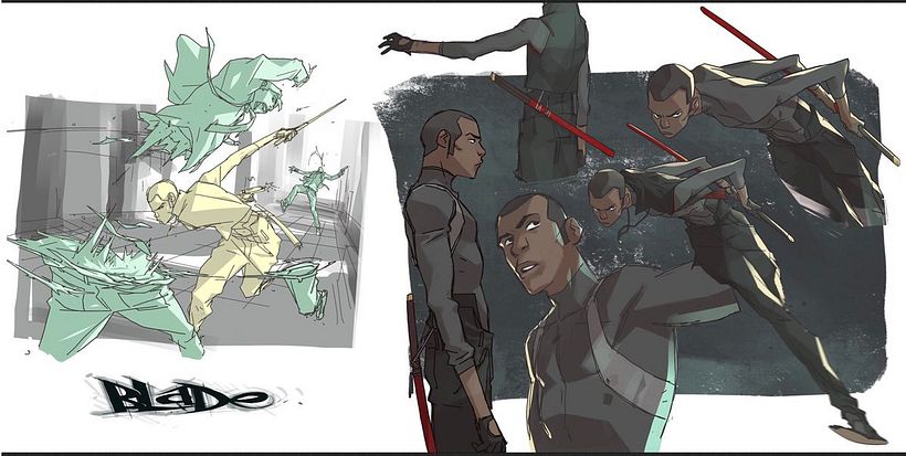 Some more CHaracter design, this time, its Marvel's "Blade", just pushing some cool proportions.