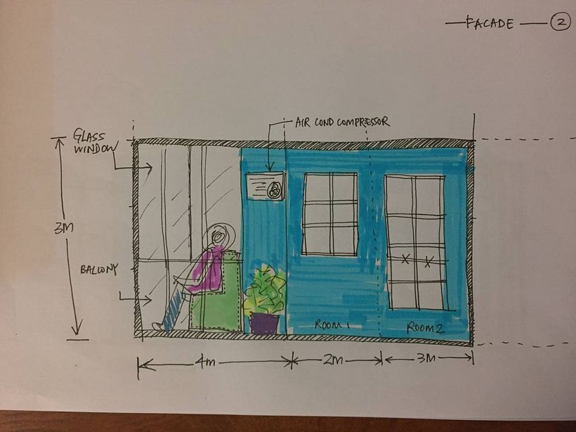 My project in Introduction to Freehand Architectural Design course 1