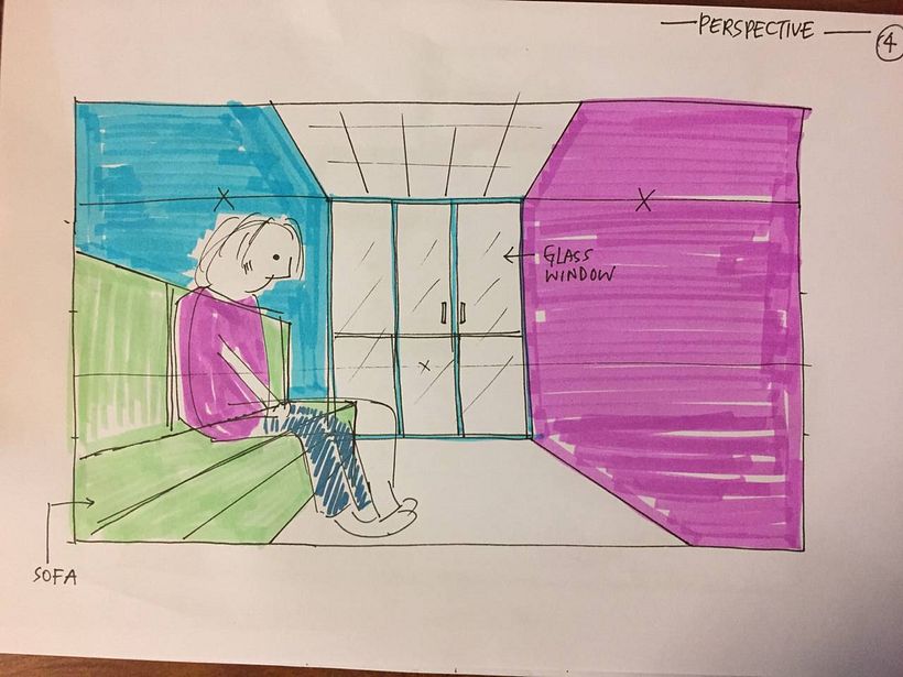 My project in Introduction to Freehand Architectural Design course 2