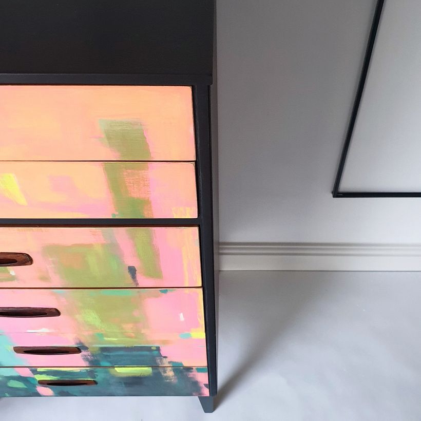 Abstract Art Cityscape Chest of Drawers 6