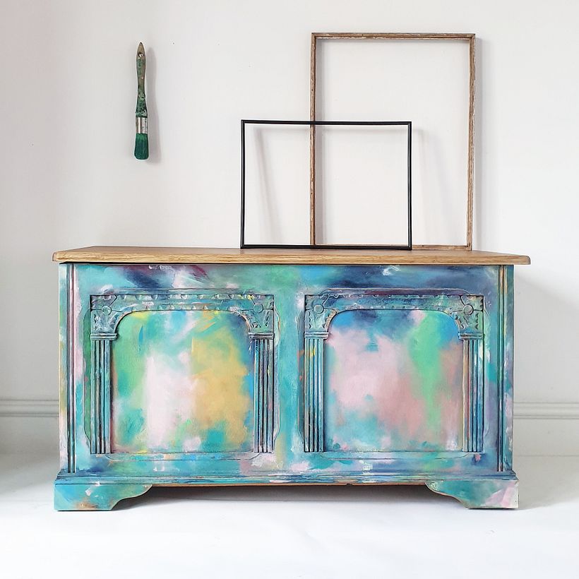Monet Impressionist Blanket Box Chalk Paint