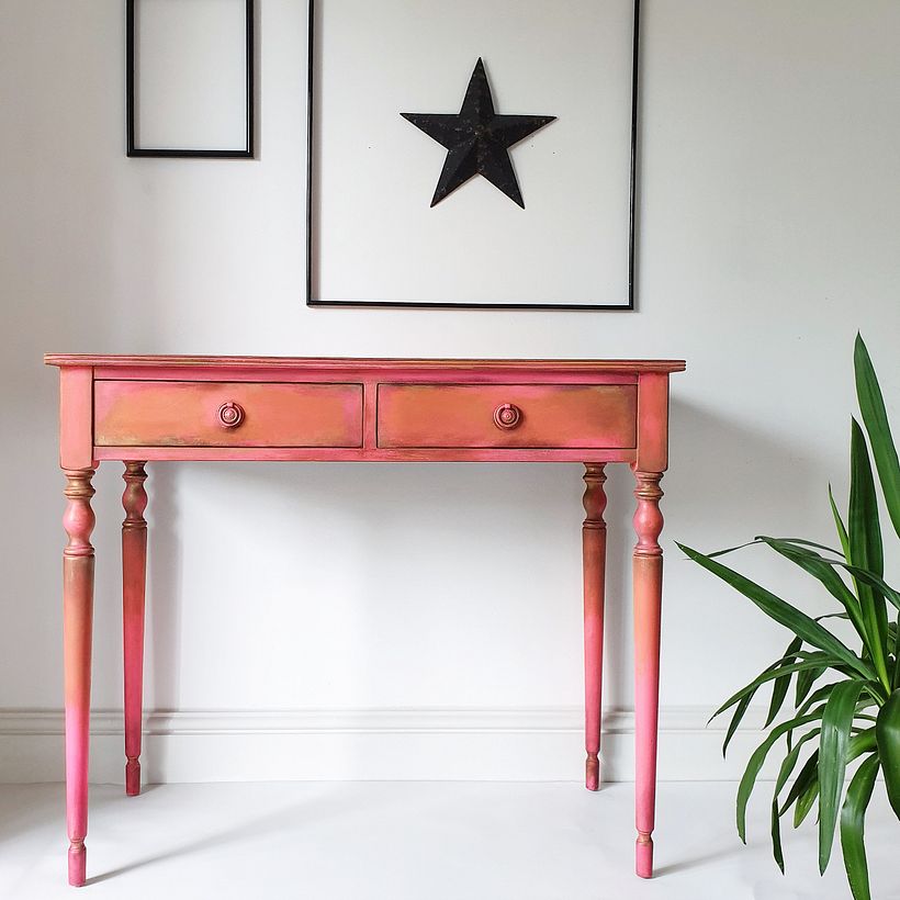 Neon Pink Blend Console Table