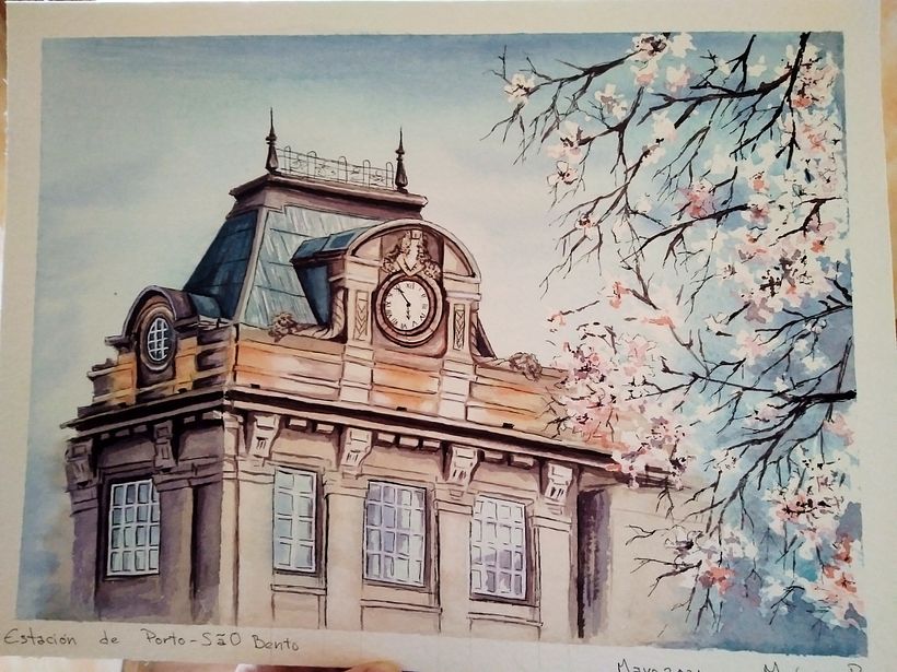 Mi Proyecto del curso: Dibujo arquitectónico con acuarela y tinta 0