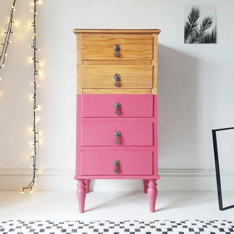 Colour Block Chest/ Tiger Oak