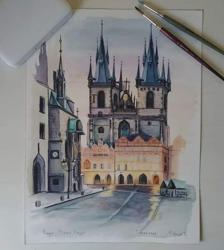 Mi Proyecto del curso: Dibujo arquitectónico con acuarela y tinta 2