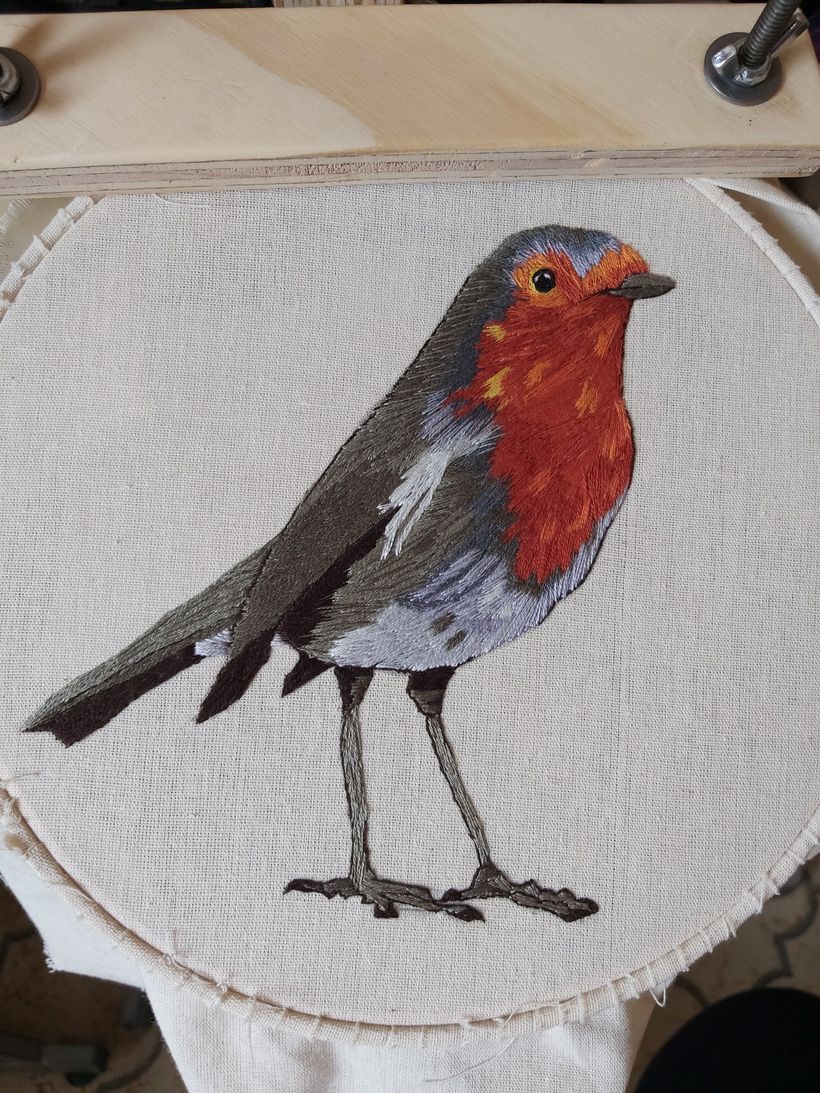 Mi Proyecto del curso: Pintar con hilo: técnicas de ilustración textil 1