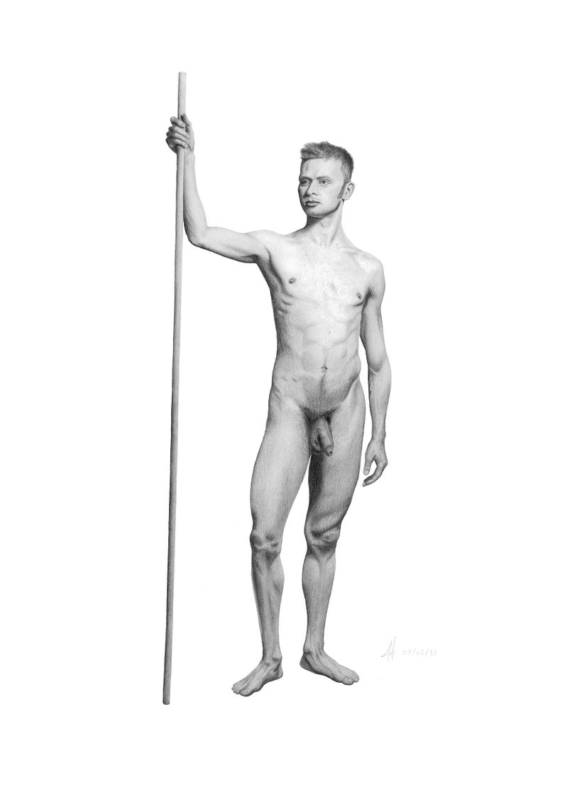 My project in Realistic Human Figure Drawing course 1
