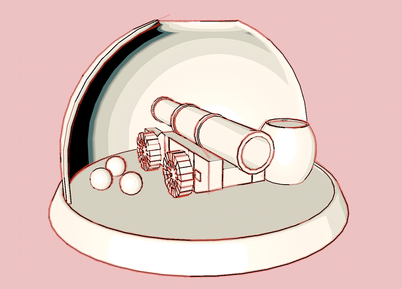 Cañon medieval. Diorama digital. 12