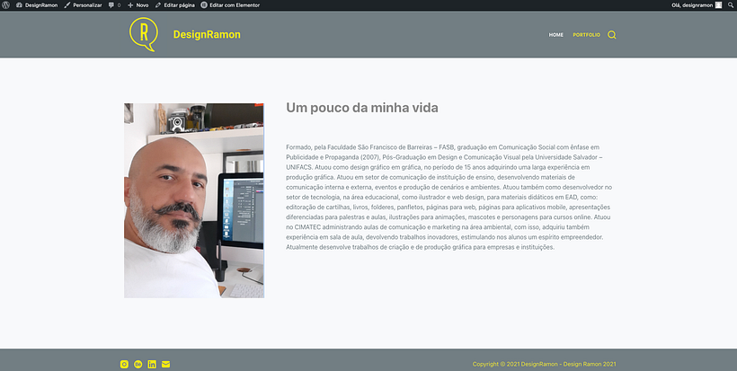 Meu projeto do curso: WordPress: crie um site profissional do zero 1