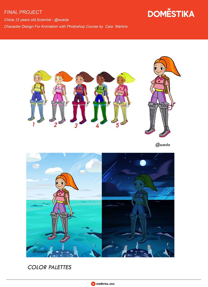 My project in Character Design for Animation with Photoshop course - Design