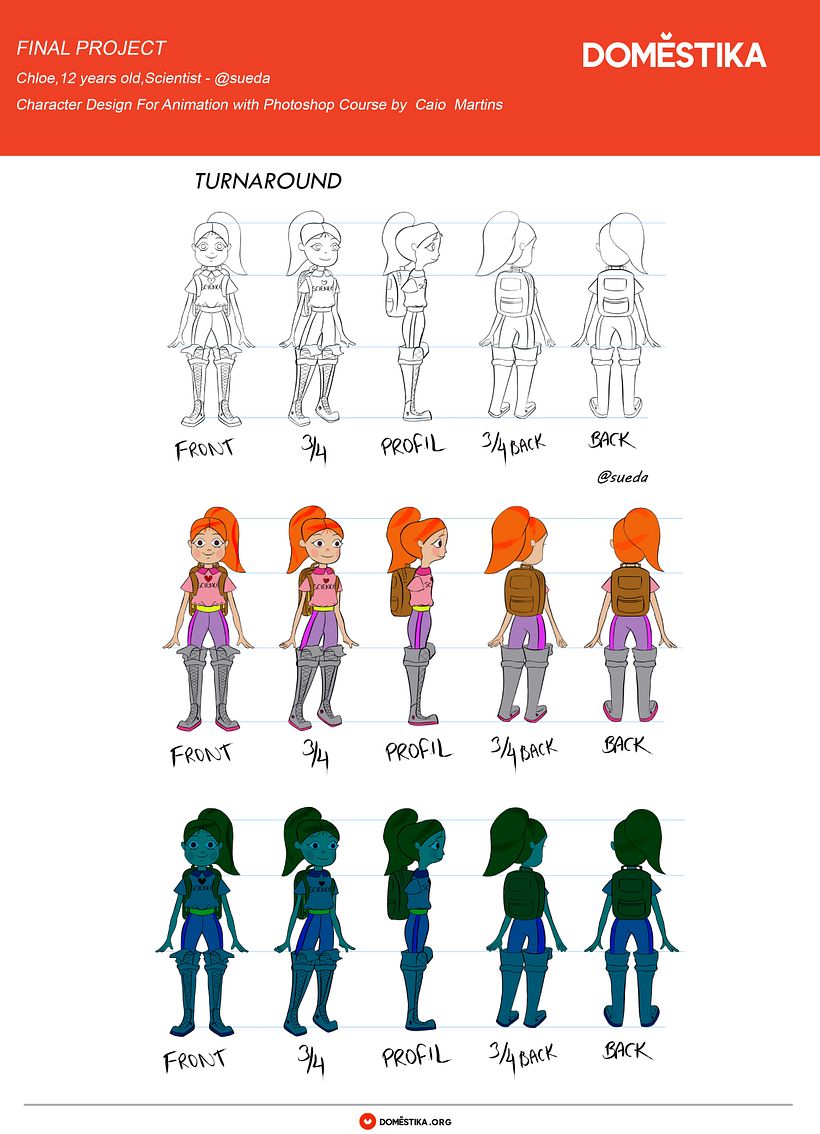 My project in Character Design for Animation with Photoshop course - Design