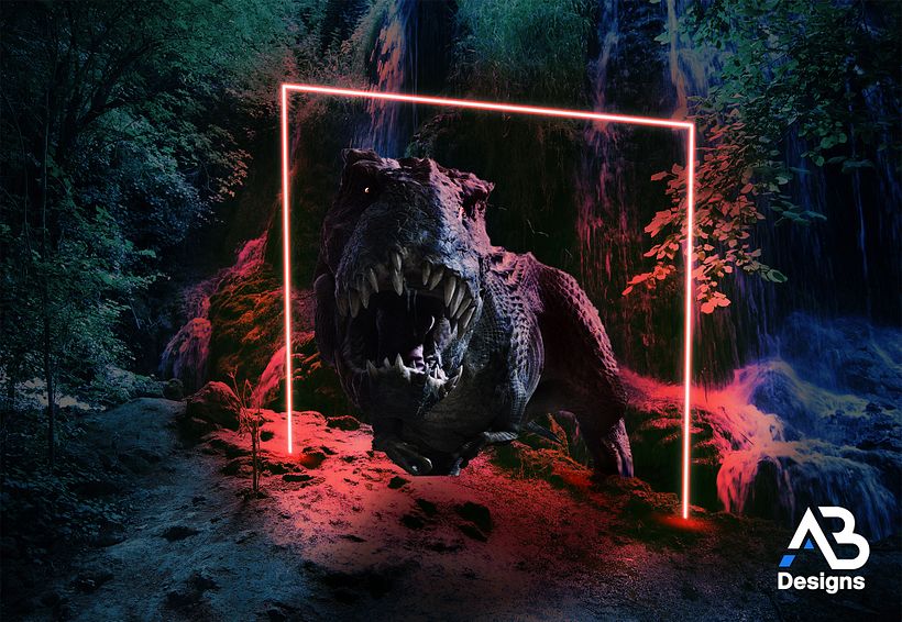 Photo-Manipulated Neon Effect use for making this image Photoshop 14